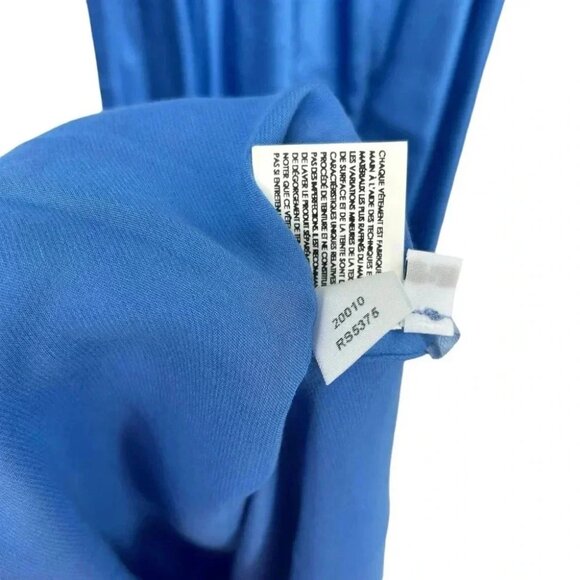 Enza Costa Bias Cut Satin Slip Dress Pool Blue Size 2 - Picture 6 of 10